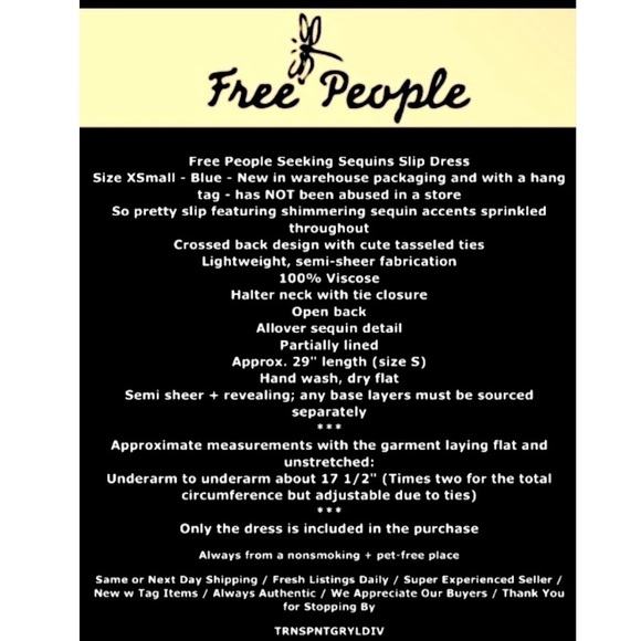 Free People Seeking Sequins Slip Dress XSmall 0 2 Blue Cross Back Tassel Ties - Picture 2 of 16